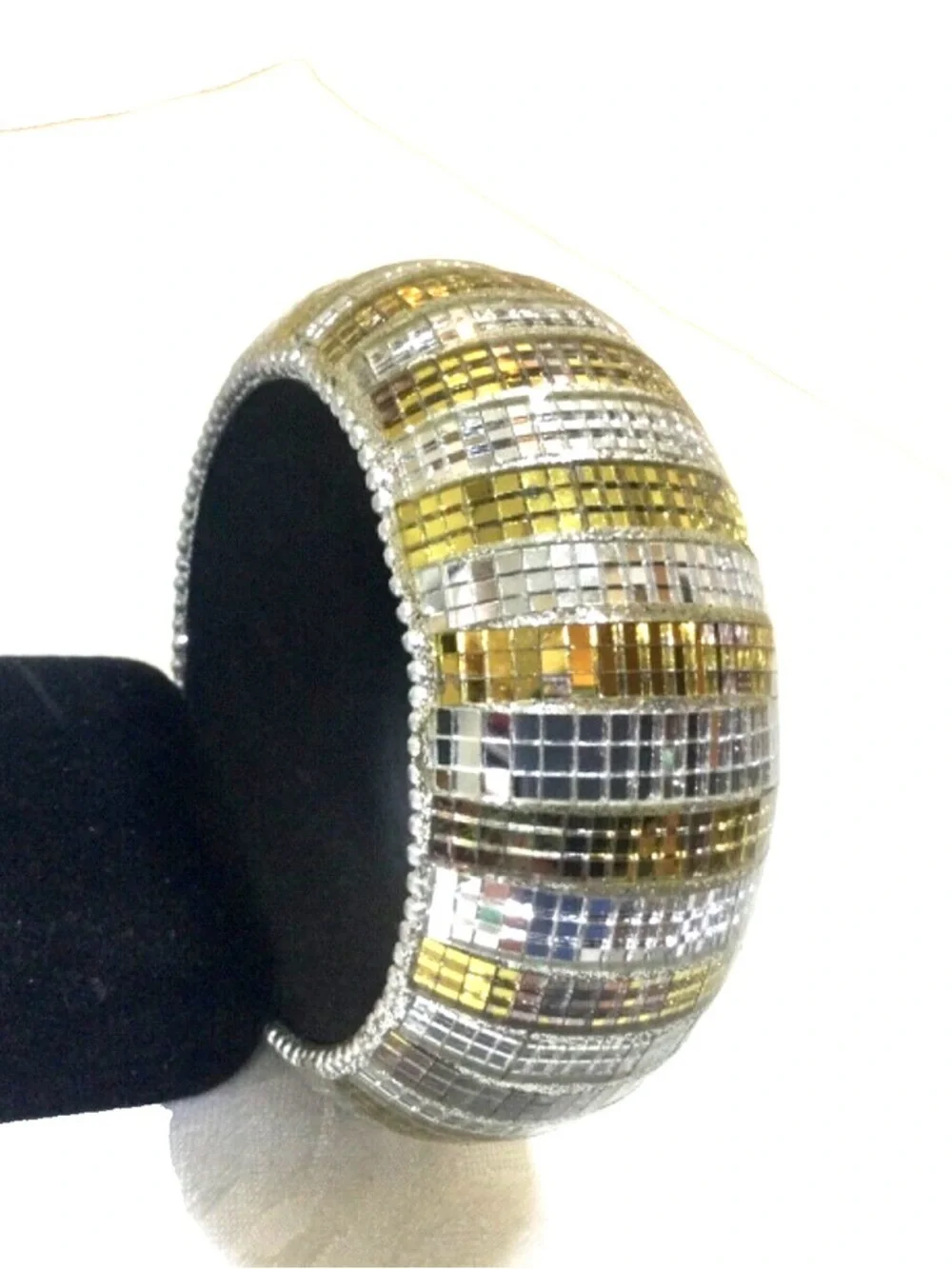 Y2K Chunky Mirrored Disco Bangle Bracelet